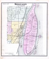 Plate 029 - Monguagon Township, Trenton, Detroit River, Hickory Isle, Sibleys Station, Wayne County 1883 with Detroit